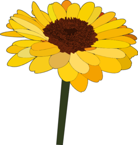 Single Sunflower Clip Art